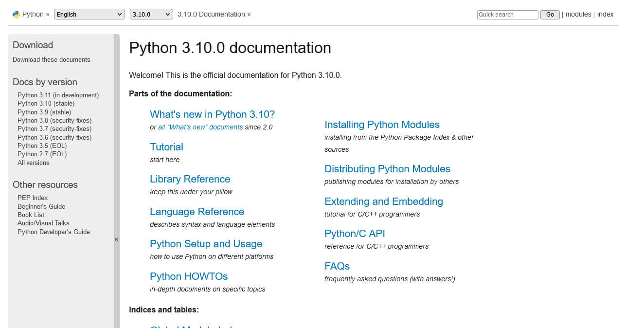 Python documentation